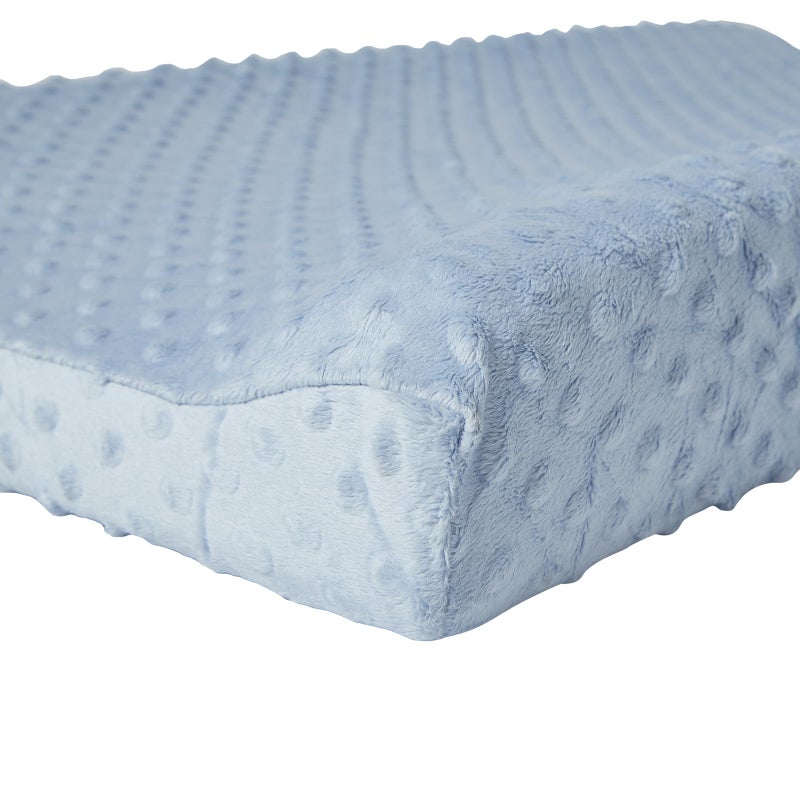 QUENESS Baby Changing Pad Cover, Super Soft Plush Dot Diaper Changing Table Covers for Baby Girls and Boys, Ultra Comfortable, Safe for Babies, Fit 32"/34'' x 16" Pad (SkyBlue) - Image 4